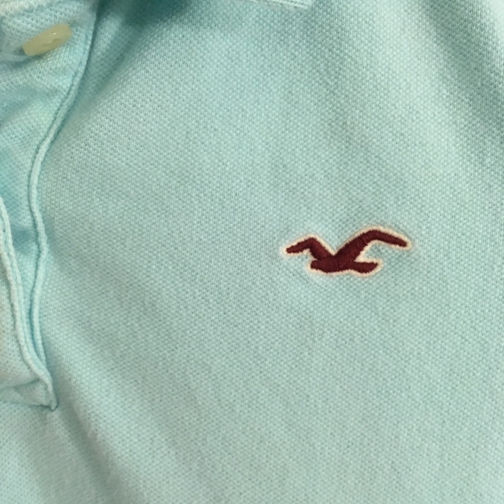 Hollister Polo LT BLUE GREEN Women’s SMALL